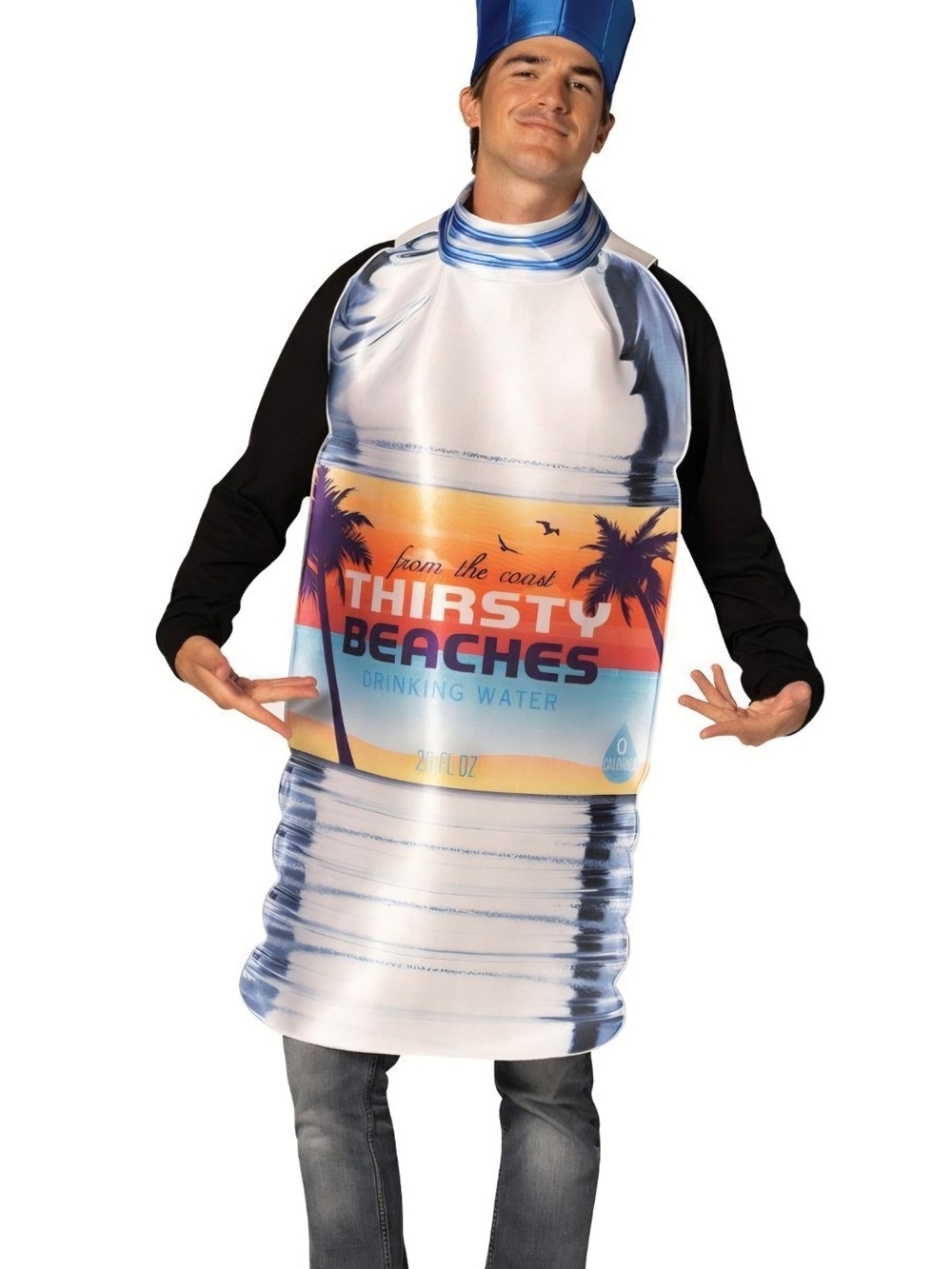 Water Bottle Thirsty Beaches Adult Halloween Costume OSFM NEW